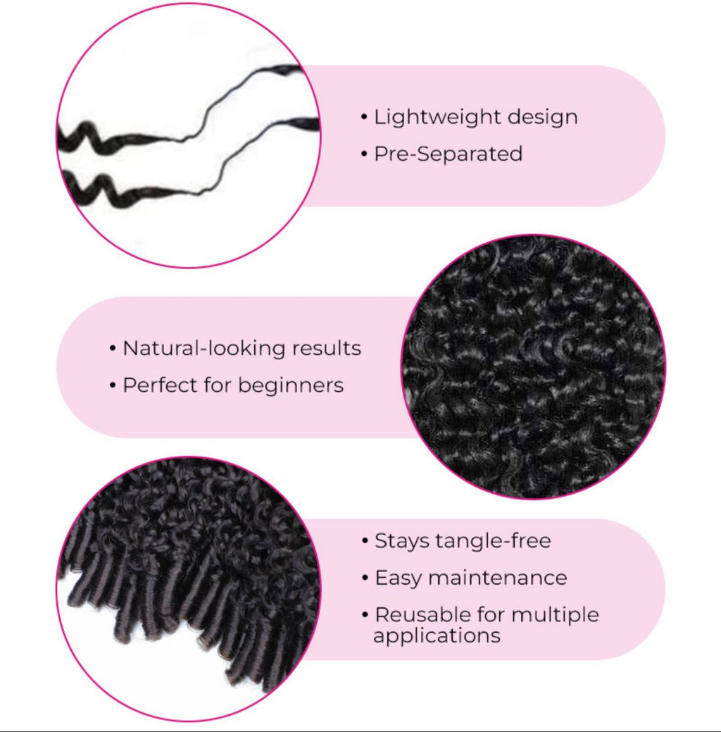 Water Curly Crochet Human hair