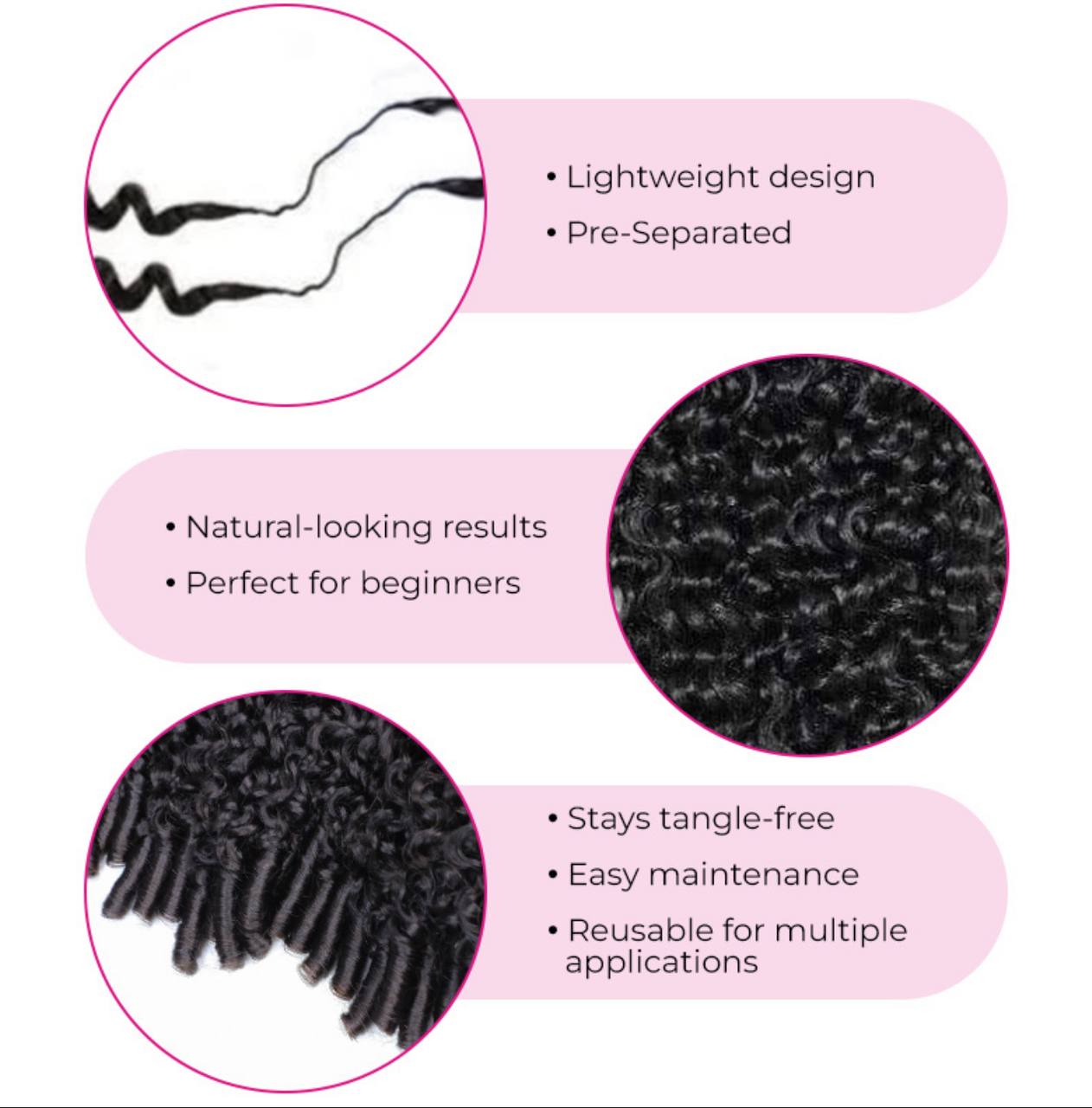 Water Curly Crochet Human hair