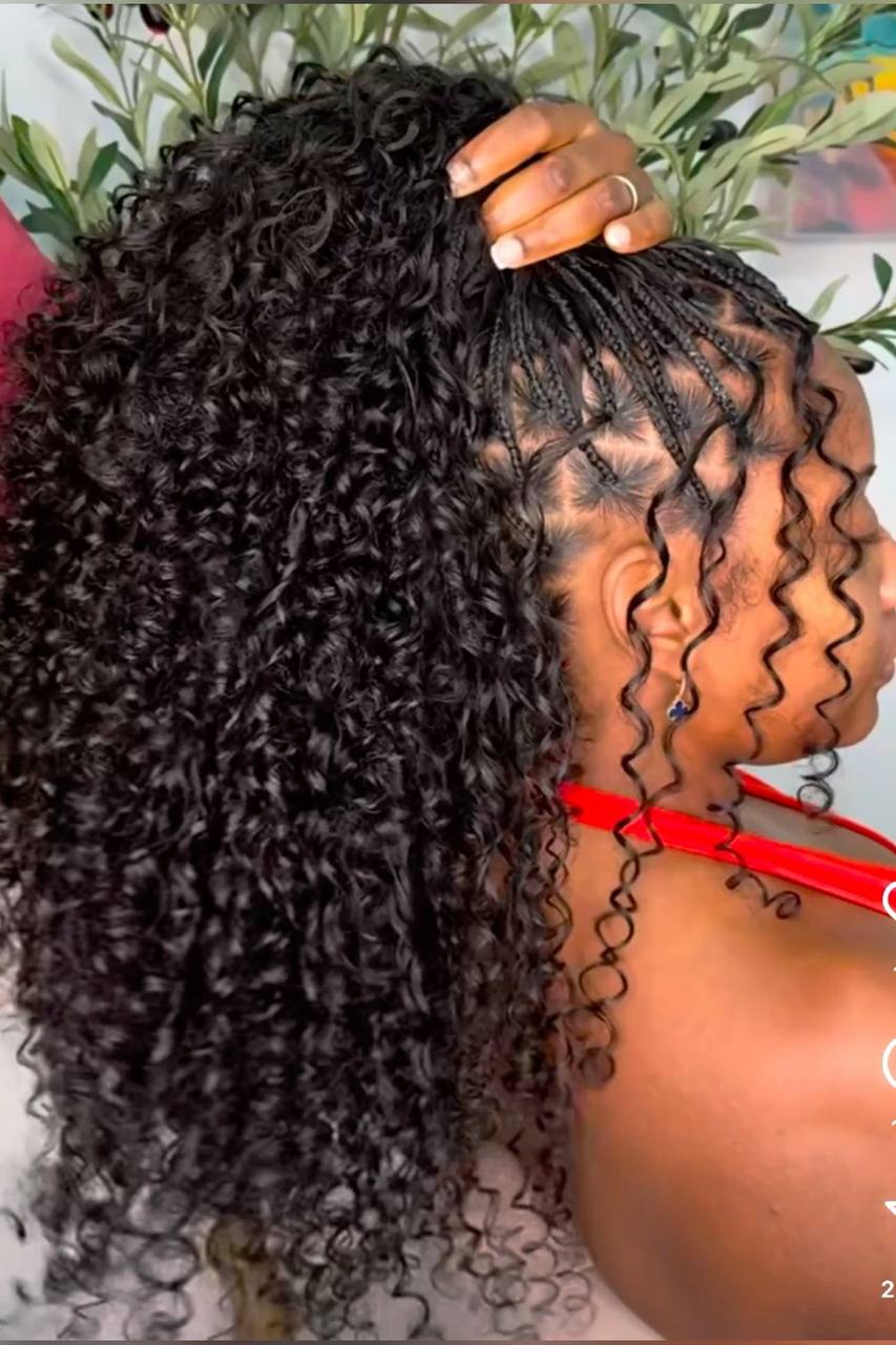 Burmese Curly Crochet Human hair