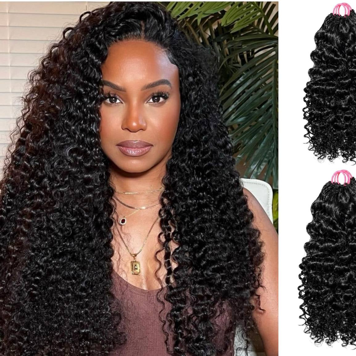Water Curly Crochet Human hair